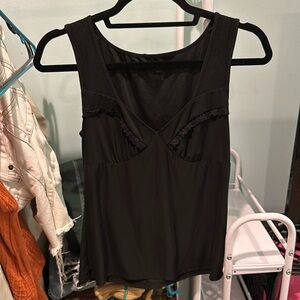 Black Lacey Silk Top